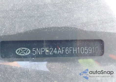 2015 Hyundai Sonata Se z USA, uszkodzony, nr VIN 5NPE24AF6FH105910